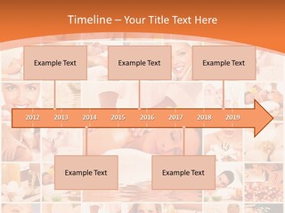 A Collage Of Photos With A Woman's Face In The Center PowerPoint Template