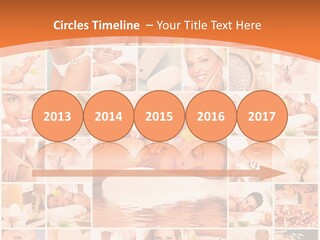 A Collage Of Photos With A Woman's Face In The Center PowerPoint Template
