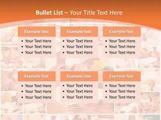 A Collage Of Photos With A Woman's Face In The Center PowerPoint Template