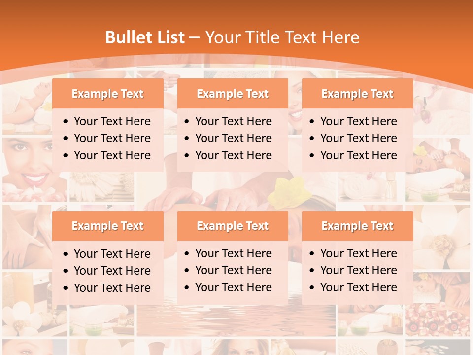 A Collage Of Photos With A Woman's Face In The Center PowerPoint Template