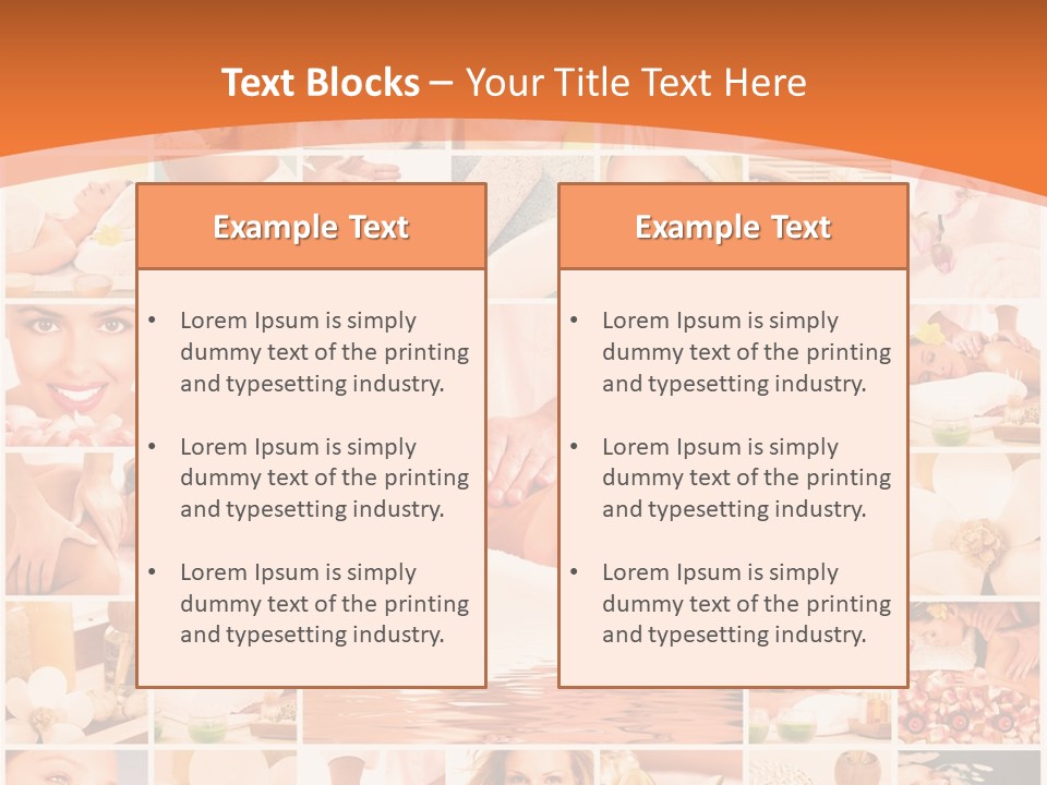 A Collage Of Photos With A Woman's Face In The Center PowerPoint Template