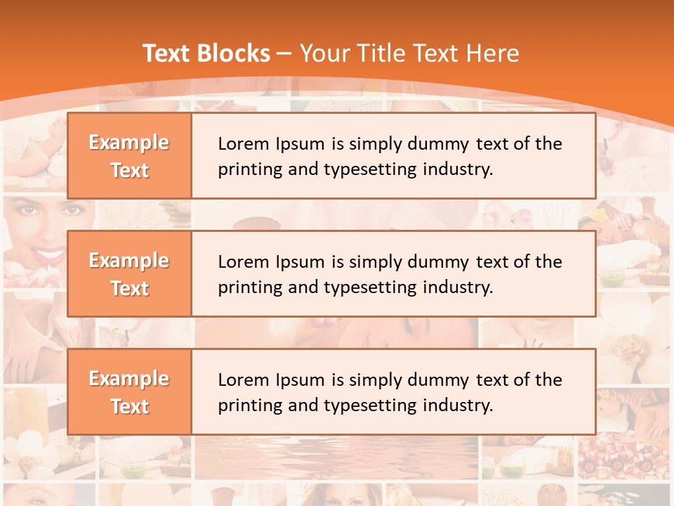 A Collage Of Photos With A Woman's Face In The Center PowerPoint Template
