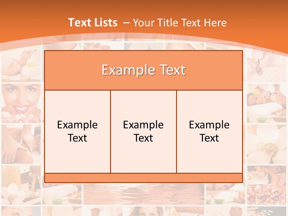 A Collage Of Photos With A Woman's Face In The Center PowerPoint Template
