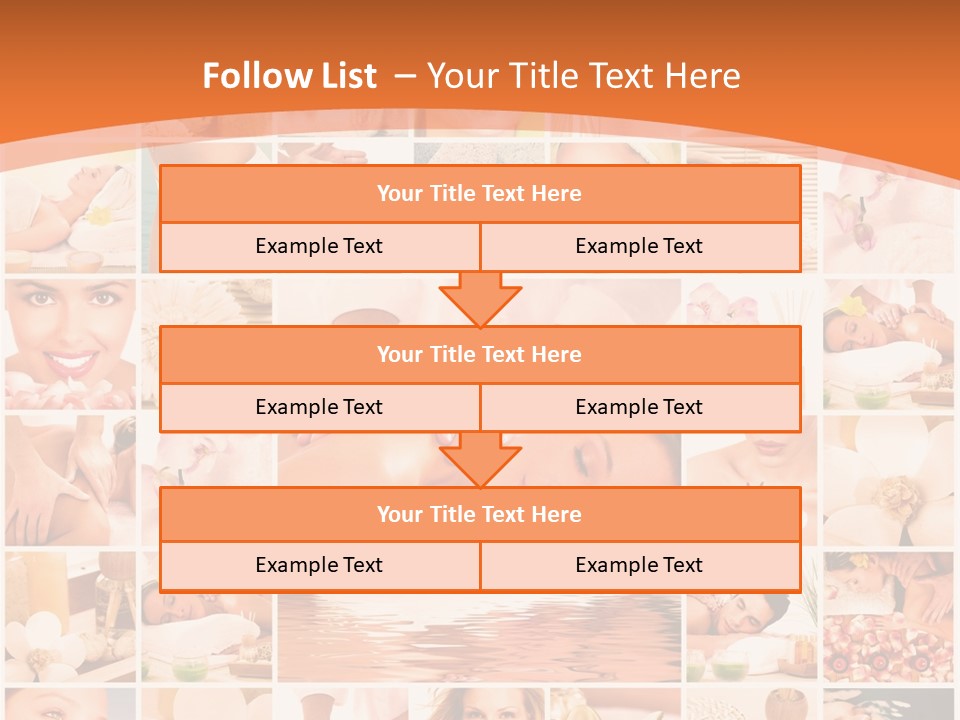 A Collage Of Photos With A Woman's Face In The Center PowerPoint Template