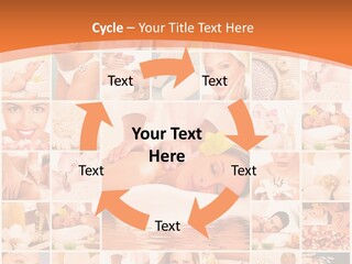 A Collage Of Photos With A Woman's Face In The Center PowerPoint Template