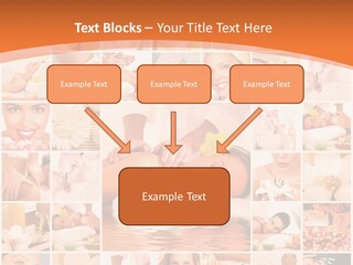 A Collage Of Photos With A Woman's Face In The Center PowerPoint Template