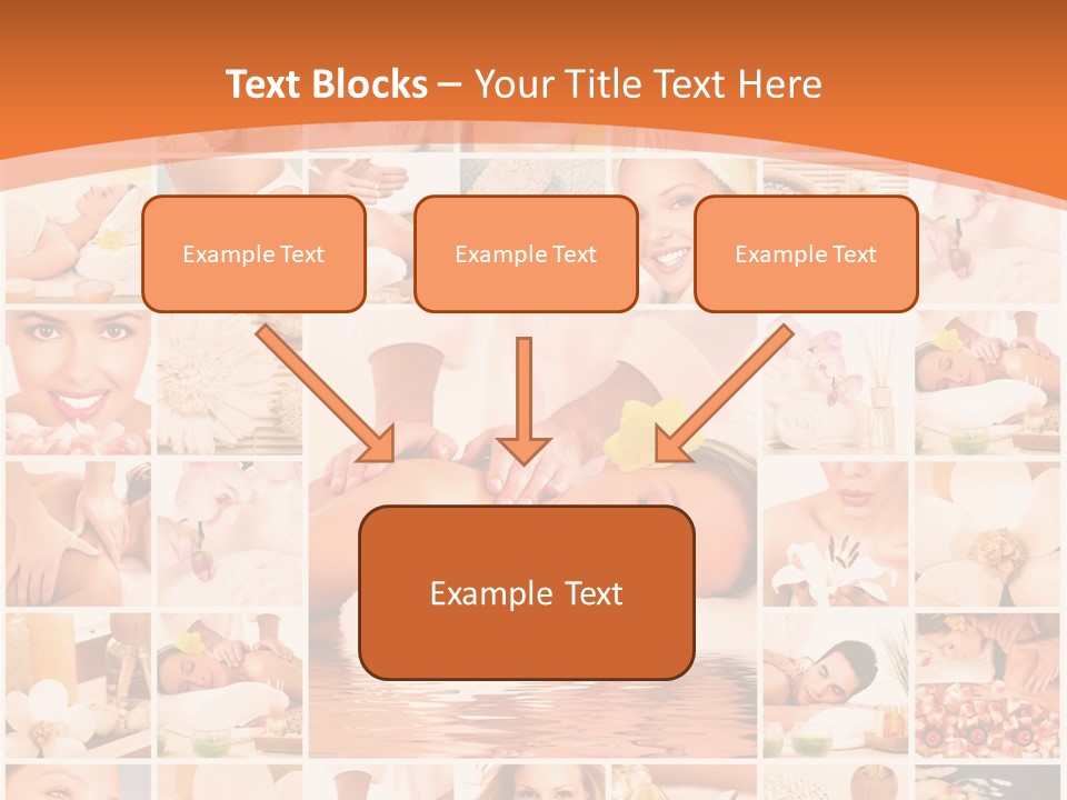 A Collage Of Photos With A Woman's Face In The Center PowerPoint Template