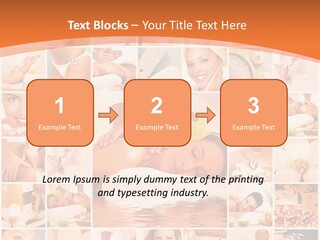 A Collage Of Photos With A Woman's Face In The Center PowerPoint Template