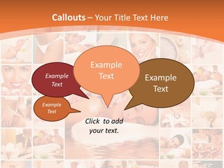 A Collage Of Photos With A Woman's Face In The Center PowerPoint Template