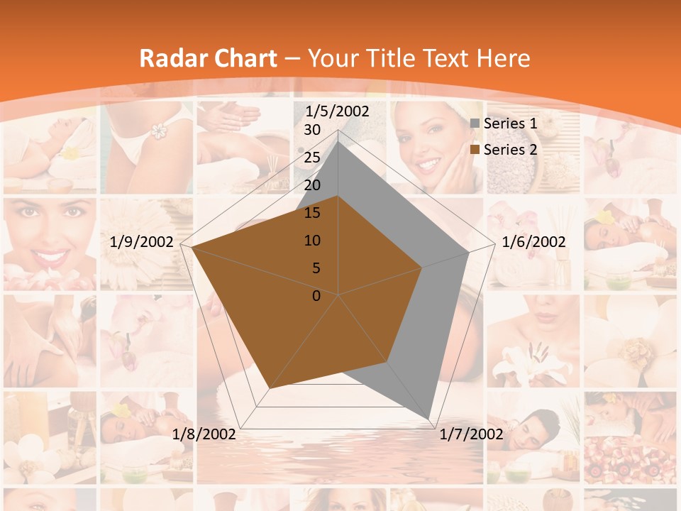 A Collage Of Photos With A Woman's Face In The Center PowerPoint Template