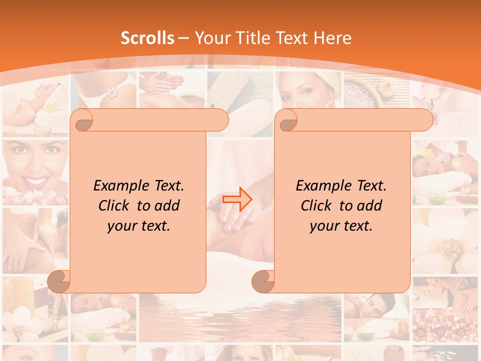 A Collage Of Photos With A Woman's Face In The Center PowerPoint Template