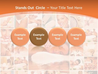 A Collage Of Photos With A Woman's Face In The Center PowerPoint Template