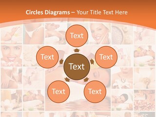 A Collage Of Photos With A Woman's Face In The Center PowerPoint Template