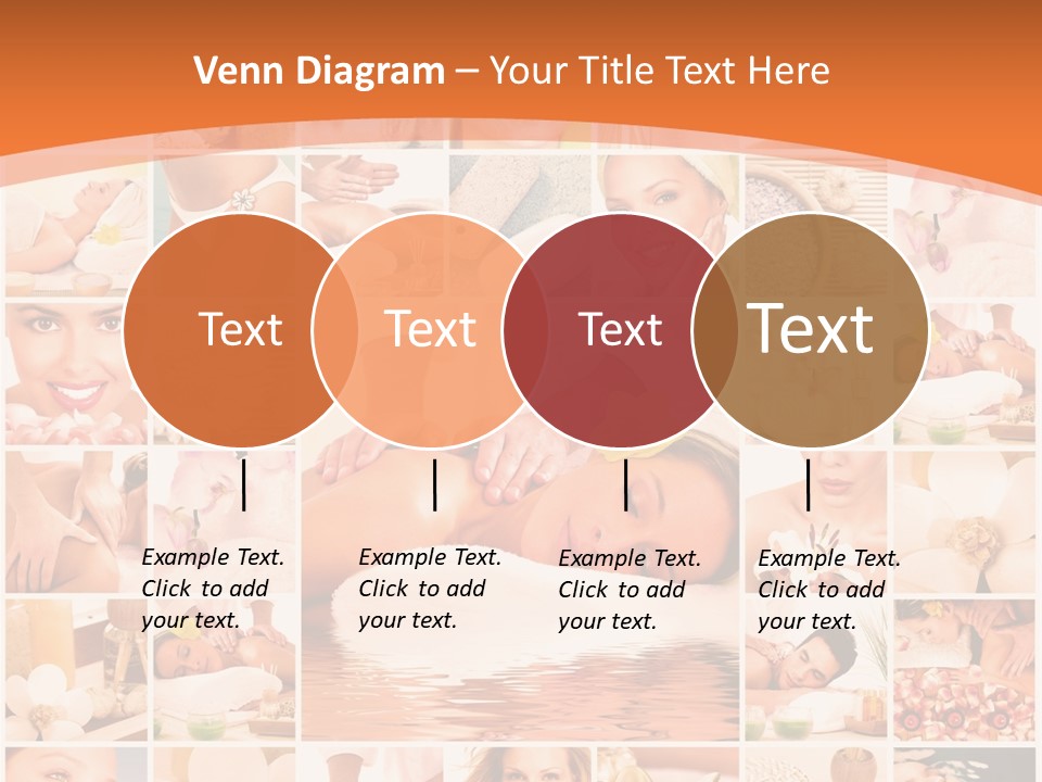 A Collage Of Photos With A Woman's Face In The Center PowerPoint Template