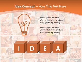 A Collage Of Photos With A Woman's Face In The Center PowerPoint Template