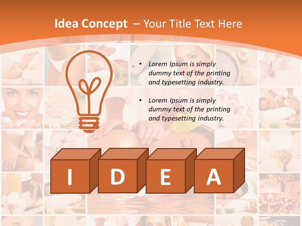 A Collage Of Photos With A Woman's Face In The Center PowerPoint Template