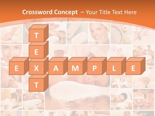 A Collage Of Photos With A Woman's Face In The Center PowerPoint Template