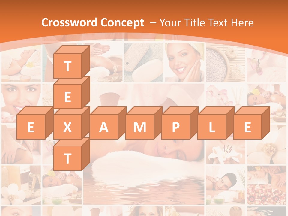 A Collage Of Photos With A Woman's Face In The Center PowerPoint Template