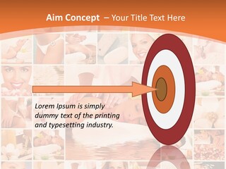 A Collage Of Photos With A Woman's Face In The Center PowerPoint Template