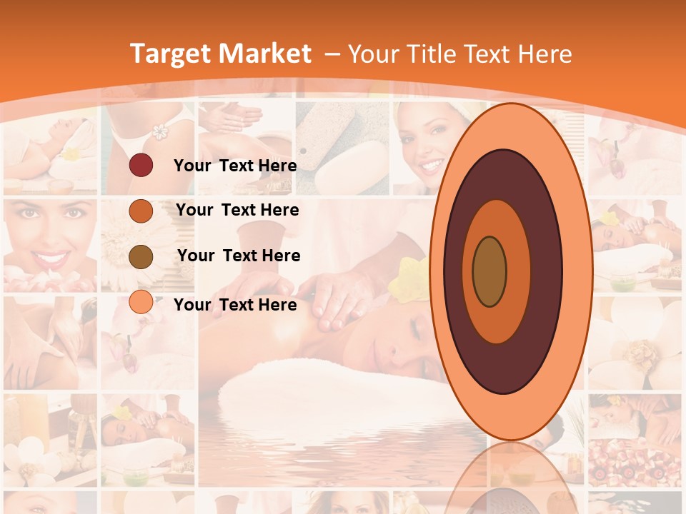 A Collage Of Photos With A Woman's Face In The Center PowerPoint Template