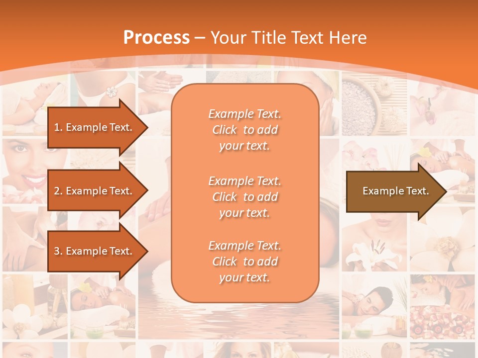 A Collage Of Photos With A Woman's Face In The Center PowerPoint Template