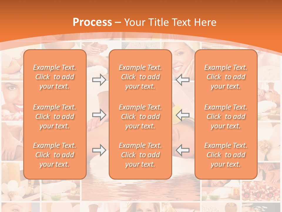 A Collage Of Photos With A Woman's Face In The Center PowerPoint Template