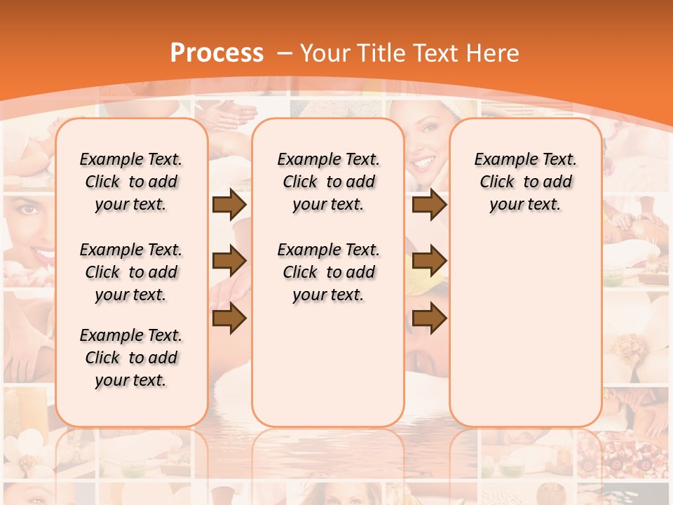 A Collage Of Photos With A Woman's Face In The Center PowerPoint Template