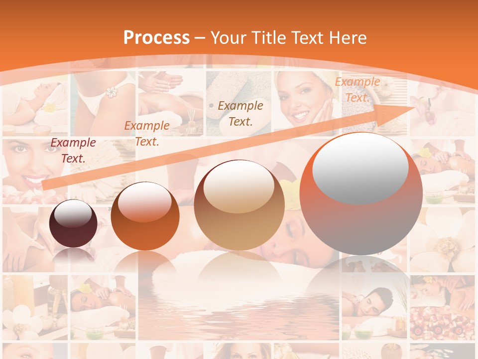 A Collage Of Photos With A Woman's Face In The Center PowerPoint Template