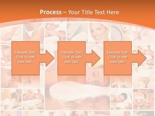 A Collage Of Photos With A Woman's Face In The Center PowerPoint Template