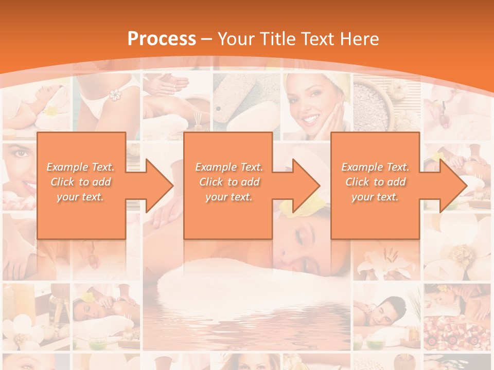 A Collage Of Photos With A Woman's Face In The Center PowerPoint Template