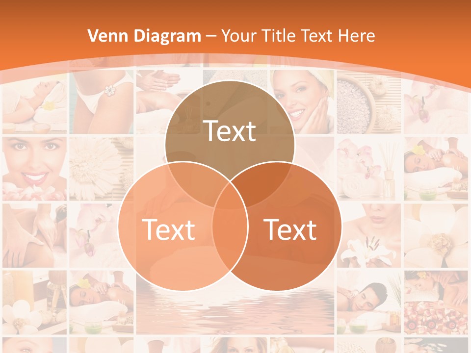 A Collage Of Photos With A Woman's Face In The Center PowerPoint Template