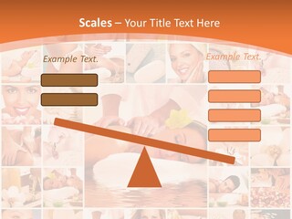 A Collage Of Photos With A Woman's Face In The Center PowerPoint Template