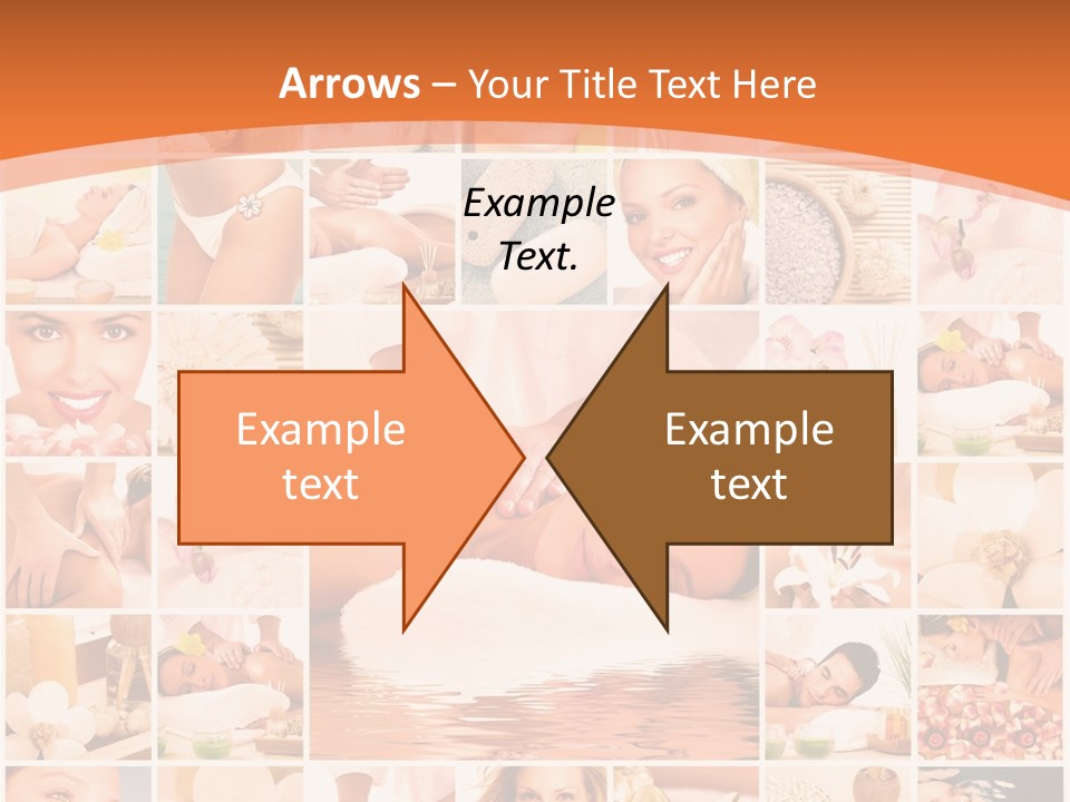 A Collage Of Photos With A Woman's Face In The Center PowerPoint Template