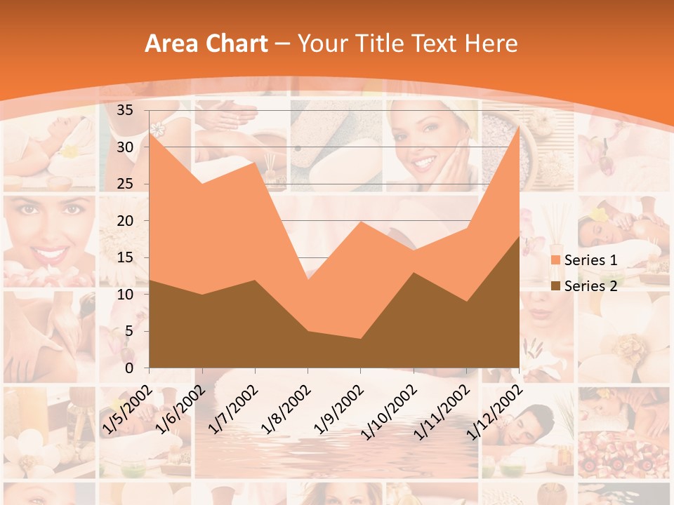 A Collage Of Photos With A Woman's Face In The Center PowerPoint Template