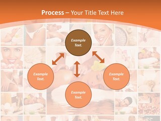 A Collage Of Photos With A Woman's Face In The Center PowerPoint Template