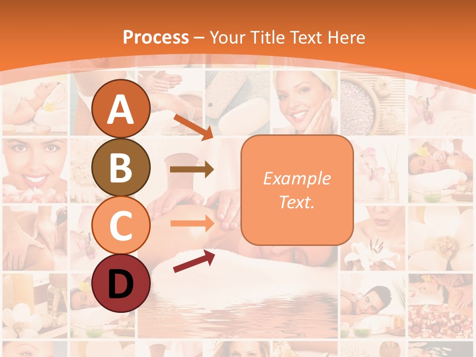 A Collage Of Photos With A Woman's Face In The Center PowerPoint Template