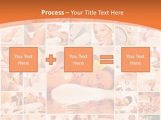 A Collage Of Photos With A Woman's Face In The Center PowerPoint Template