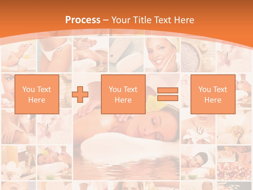 A Collage Of Photos With A Woman's Face In The Center PowerPoint Template