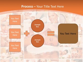 A Collage Of Photos With A Woman's Face In The Center PowerPoint Template