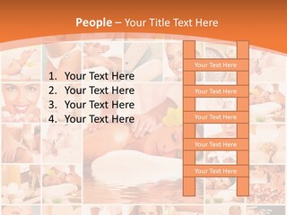 A Collage Of Photos With A Woman's Face In The Center PowerPoint Template