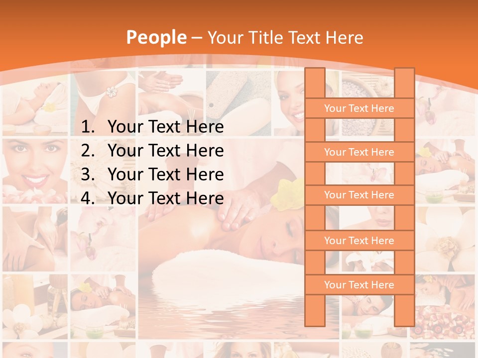A Collage Of Photos With A Woman's Face In The Center PowerPoint Template