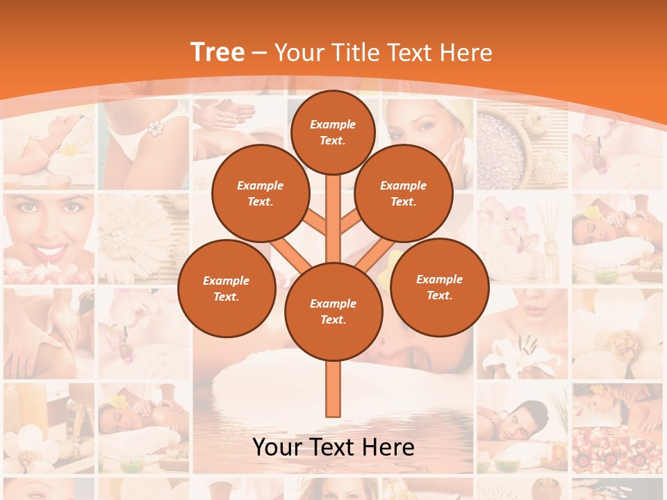 A Collage Of Photos With A Woman's Face In The Center PowerPoint Template