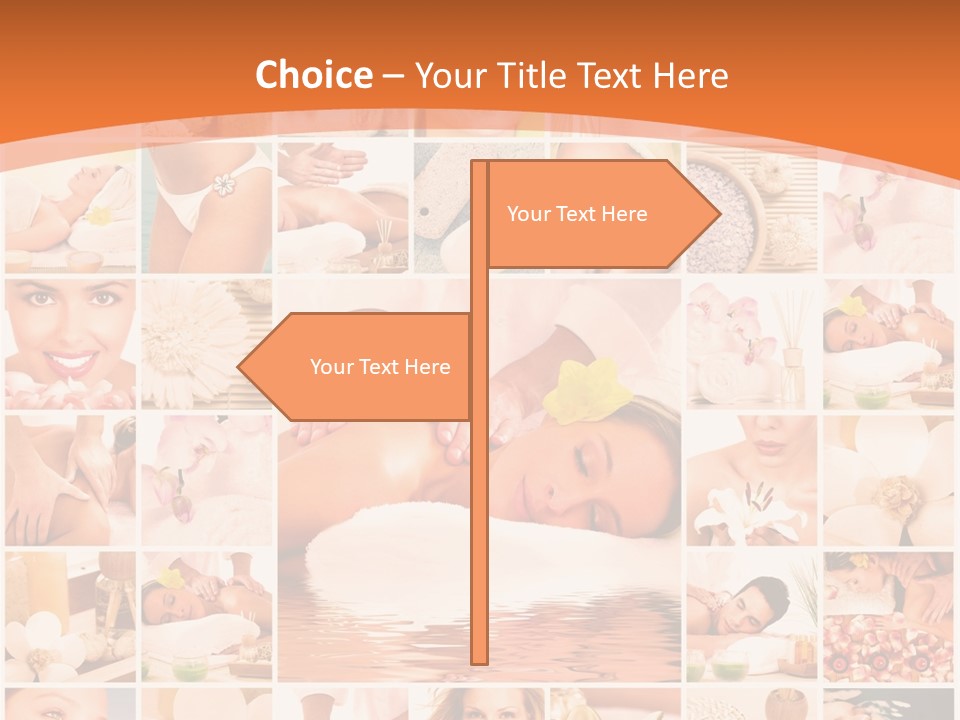 A Collage Of Photos With A Woman's Face In The Center PowerPoint Template