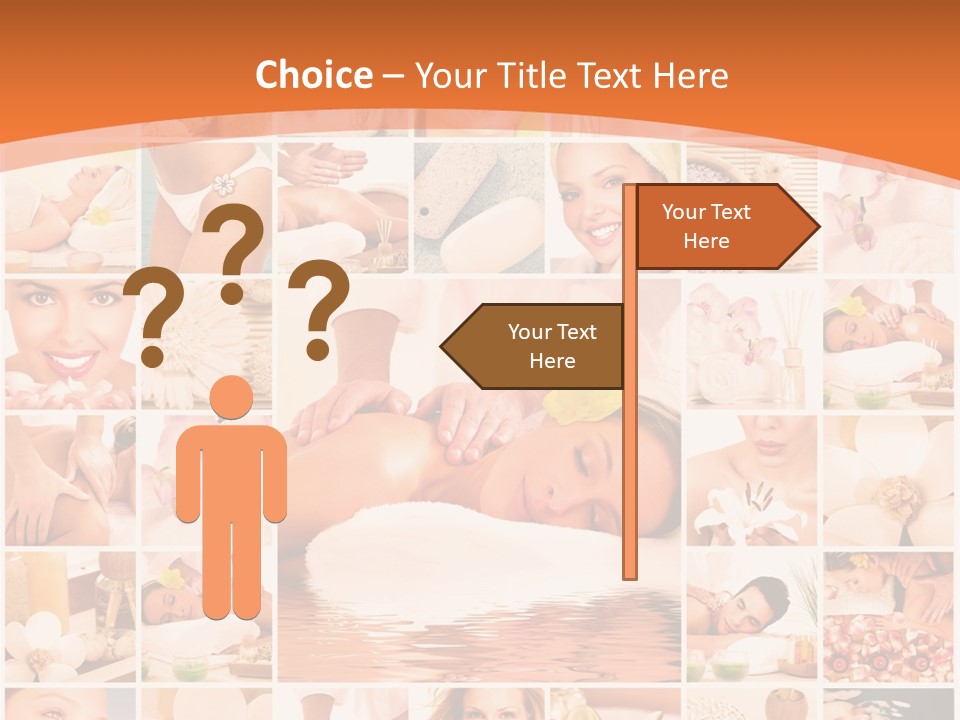 A Collage Of Photos With A Woman's Face In The Center PowerPoint Template