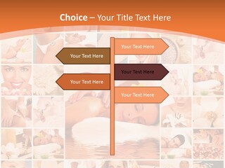 A Collage Of Photos With A Woman's Face In The Center PowerPoint Template