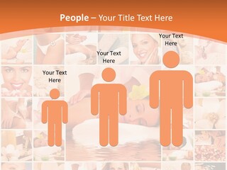 A Collage Of Photos With A Woman's Face In The Center PowerPoint Template