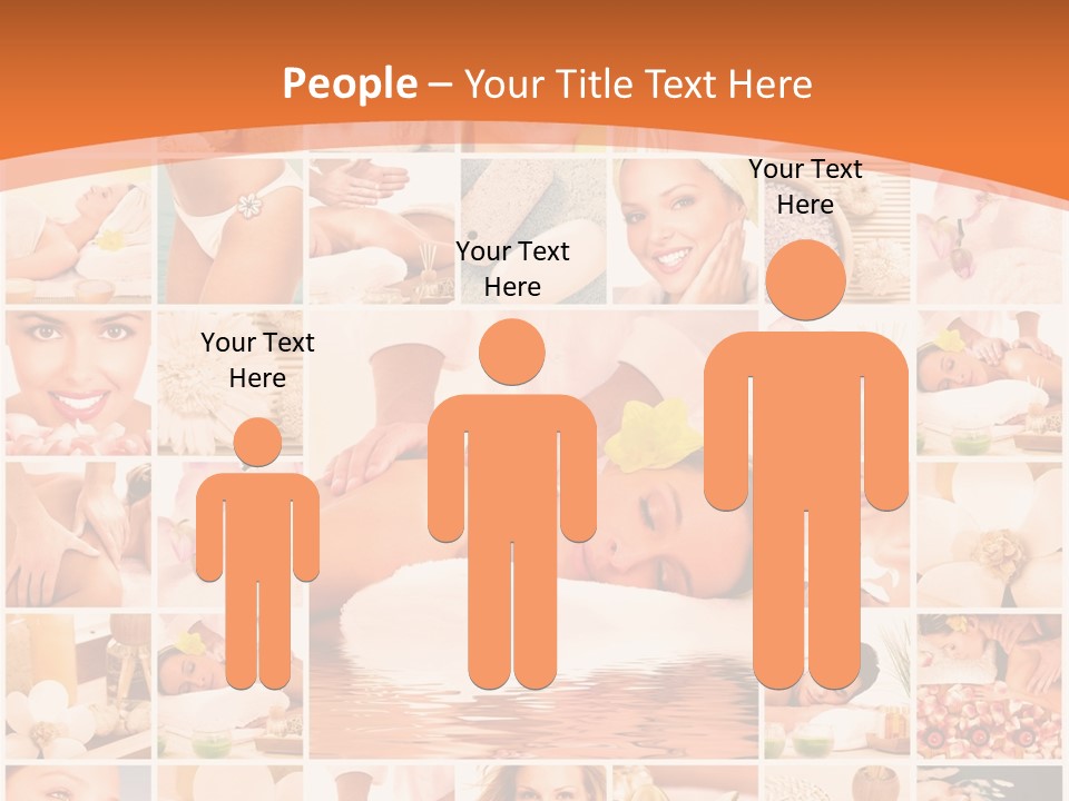 A Collage Of Photos With A Woman's Face In The Center PowerPoint Template