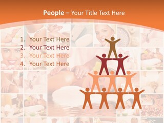 A Collage Of Photos With A Woman's Face In The Center PowerPoint Template