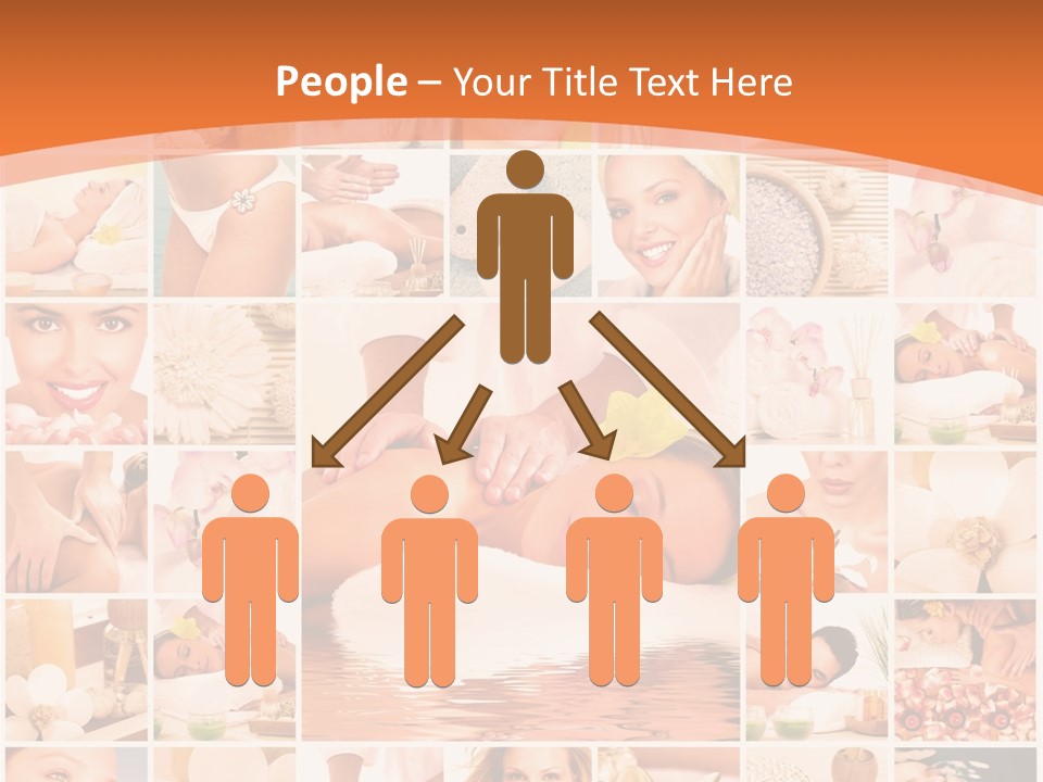 A Collage Of Photos With A Woman's Face In The Center PowerPoint Template