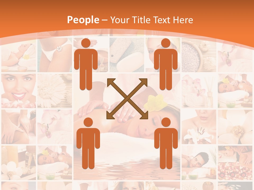 A Collage Of Photos With A Woman's Face In The Center PowerPoint Template